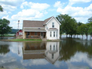 House standing in wate